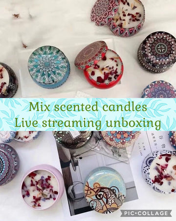 Mix Scented Candles handmade  Live streaming unboxing